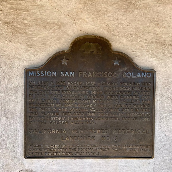 One of the park’s most significant sites is Mission San Francisco Solano, founded in 1823. It was the last and northernmost mission established in the California mission system. 