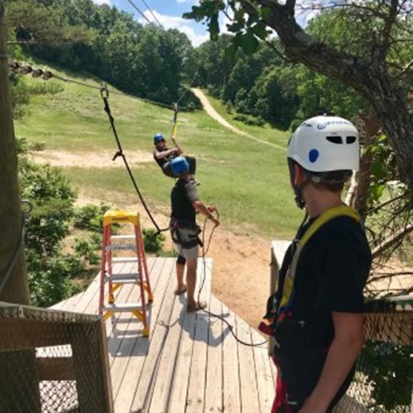 The zipline is designed to be enjoyed by visitors of all ages, making it a perfect family-friendly adventure within the ski area. 