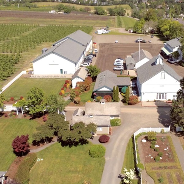 RoxyAnn Winery is situated on a picturesque hilltop with stunning views of the surrounding Rogue Valley and its scenic landscape. 