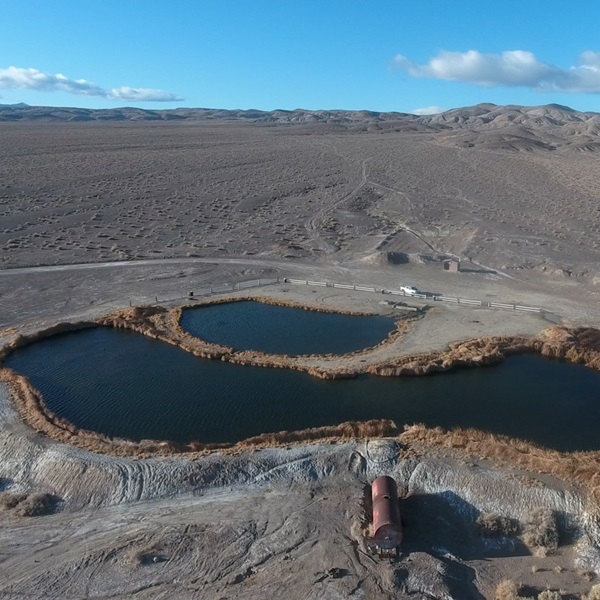 Fish Lake Valley Hot Springs is located about 75 miles west of Tonopah, near the town of Dyer. 