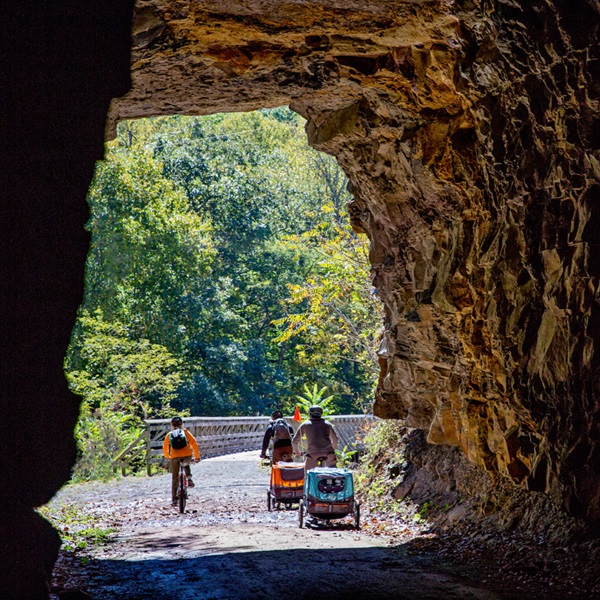 Riders will cross 35 bridges and pass through two tunnels along the trail, providing picturesque views of the surrounding landscape. 