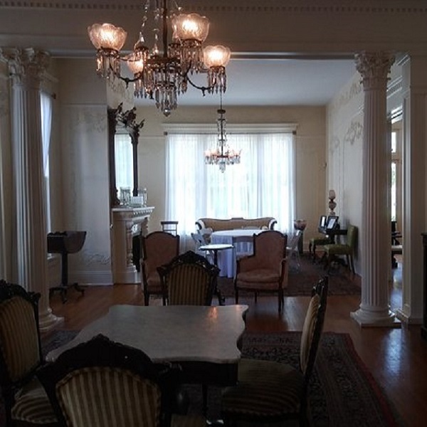 1884 historic house museum furnished with period antiques.