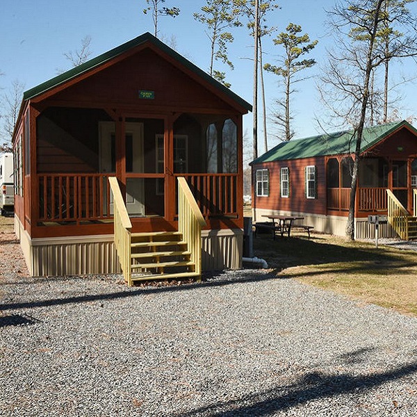 A variety of accommodations are available within the state park, including camping cabins.