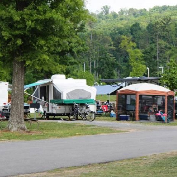 RV sites are plentiful, with full or partial hookups available.