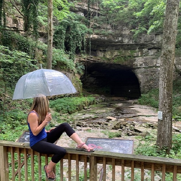 The cave viewing platform is universally accessible. 