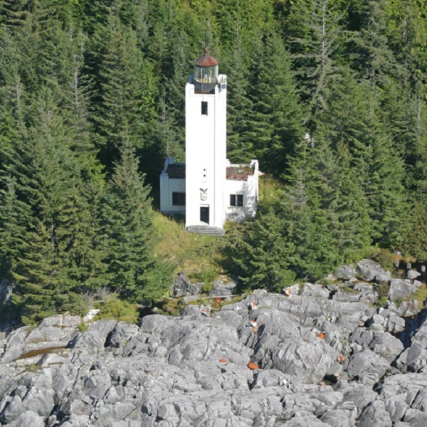 The Tree Point Lighthouse is located near Ketchikan.