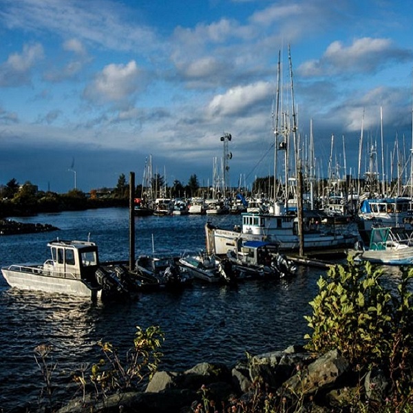 Fishing is a both a recreational activity and a source of livelihood in Sitka. Many charters dock their boats on Japonski Island, linked to Sitka by a bridge. 