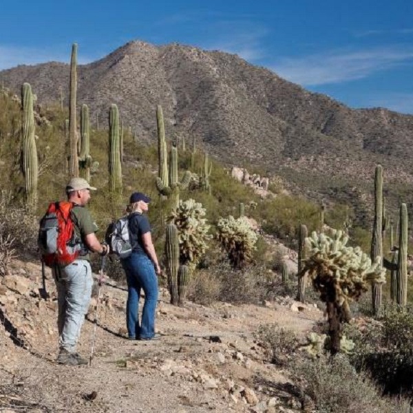Hiking is just one of the activities to be experienced in Bouse. 