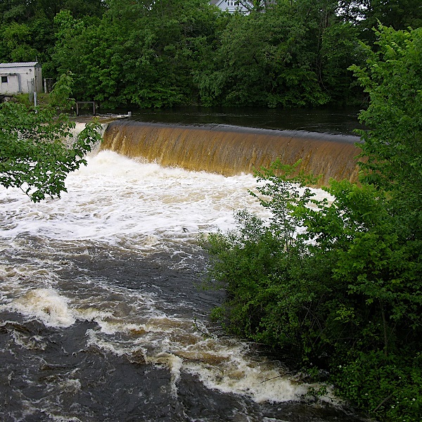 The Quinebaug River flows through Danielson and was the site of numerous New England mills. 