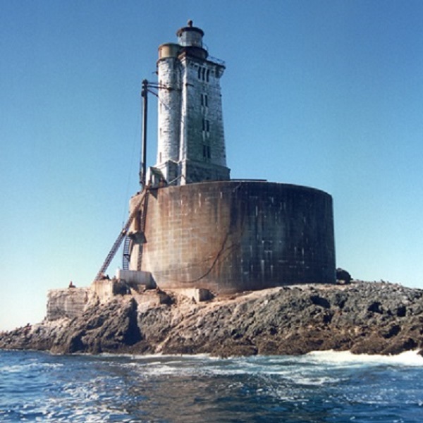 The St. George Reef Lighthouse is six miles off the coast of Crescent City