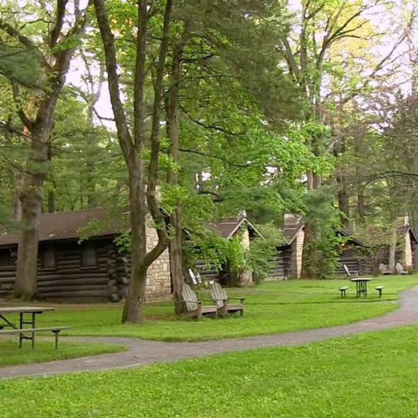 The park’s lodge and cabins were built by the CCC almost a 100 years ago. 