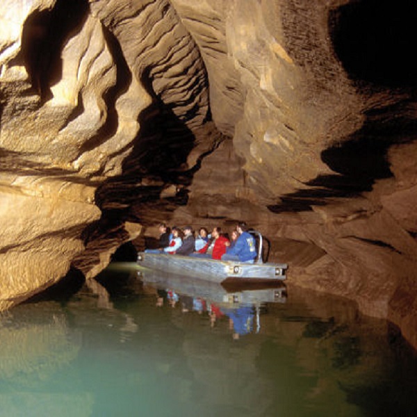 Forests, caves, rivers, and lakes offer scenic beauty and recreational activities along the byway. 