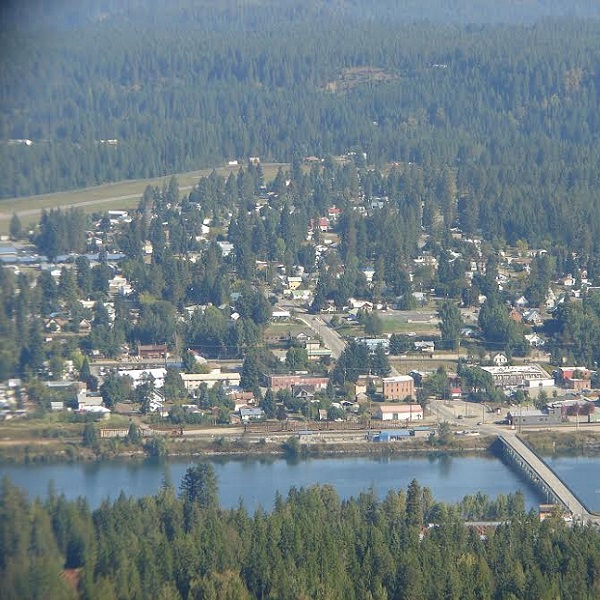 Priest River is located at the confluence of two rivers, providing an ideal location for its timber operations. 