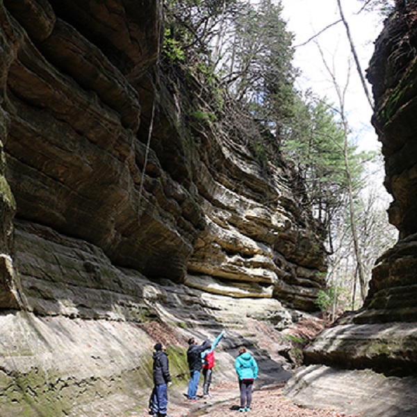 Canyon walls of St. Peters Sandstone. 