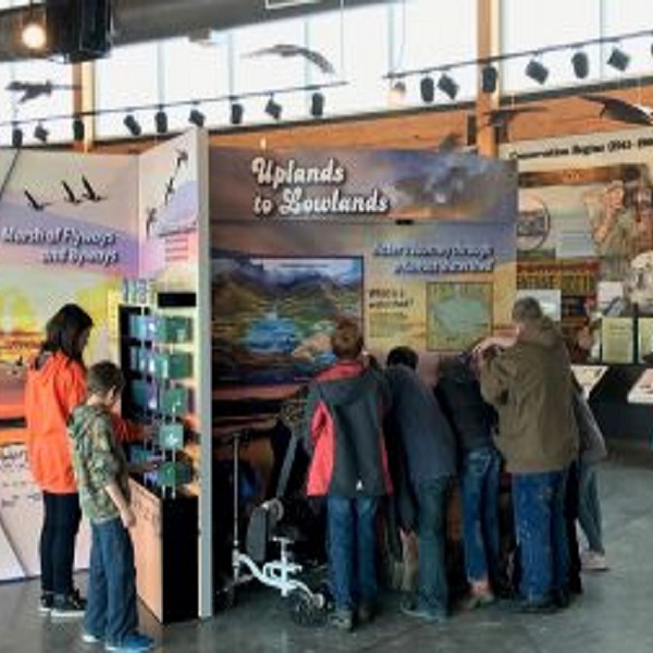 The Nature Center provides exhibits to showcase the conservation and use of wetlands wetlands.