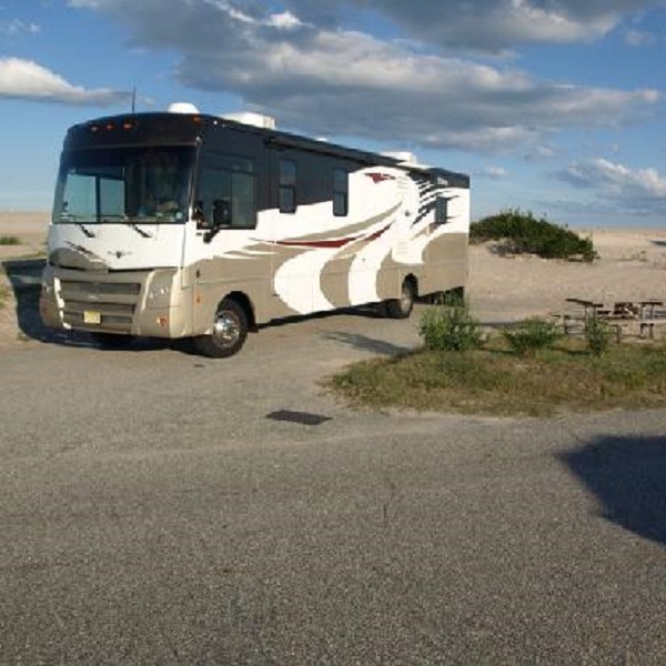 Improved sites in the state park can accommodate large RVs. Site also have electric hookups.  