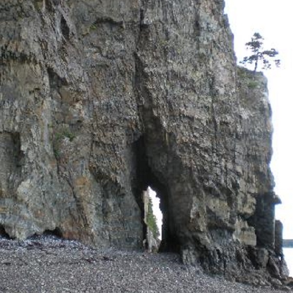 "The Cathedral" is a narrow tunnel through the rock over 10 feet high. 