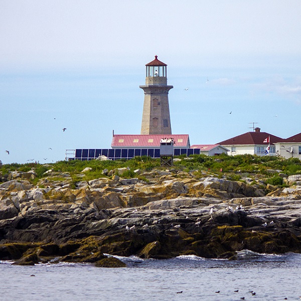The Machias Seal Island Lighthouse also stands near the Canadian-U.S. border, but in Maine waters instead.