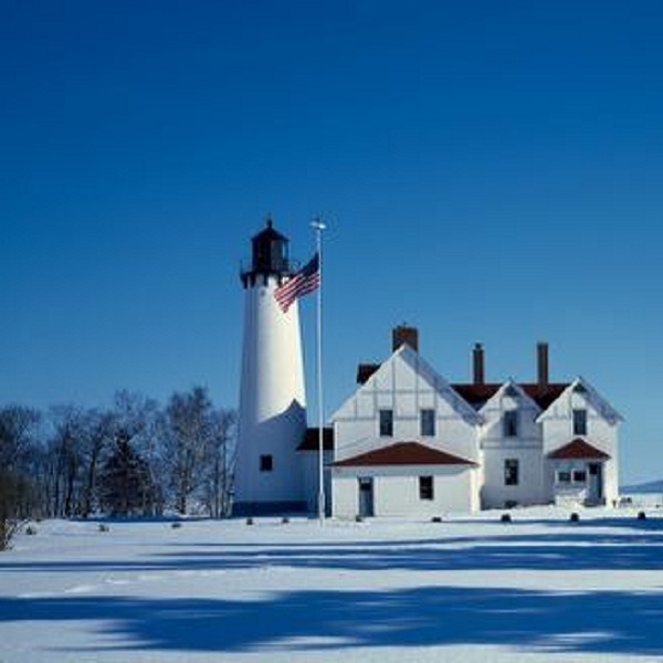 The Point Iroquois Lighthouse is located near Paradise.