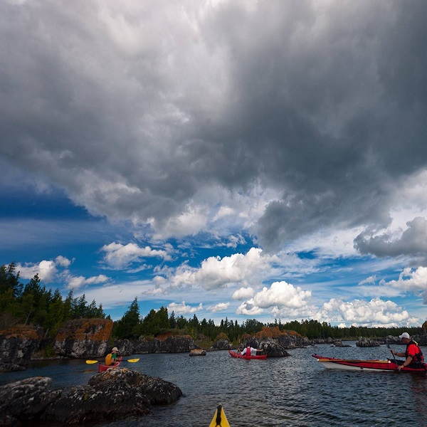 Summer is a perfect season for kayaking at the Lower Tahquamenon Falls. 