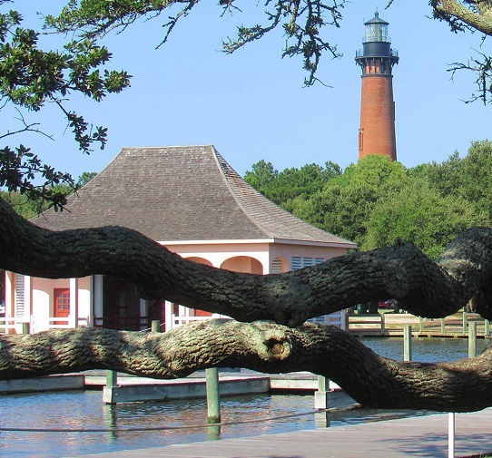 The nearby Currituck Beach Lighthouse was the last brick and mortar lighthouse to be built.