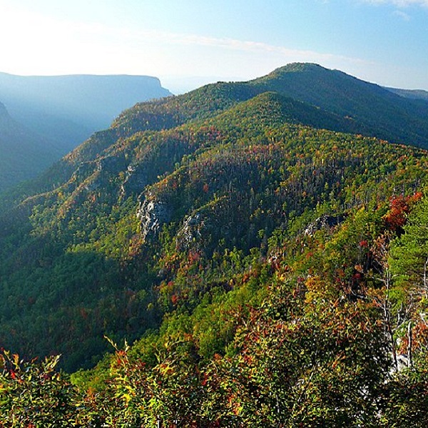 Linville River travels through the 12-mile Linville Gorge before cascading off as Linville Falls. 