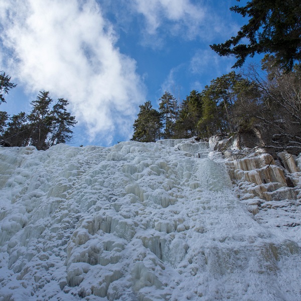 Arethusa Falls becomes a popular ice-climbing spot during the winter. 