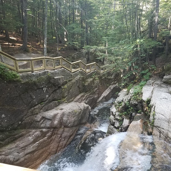 A view from the tope of Sabbaday Falls.