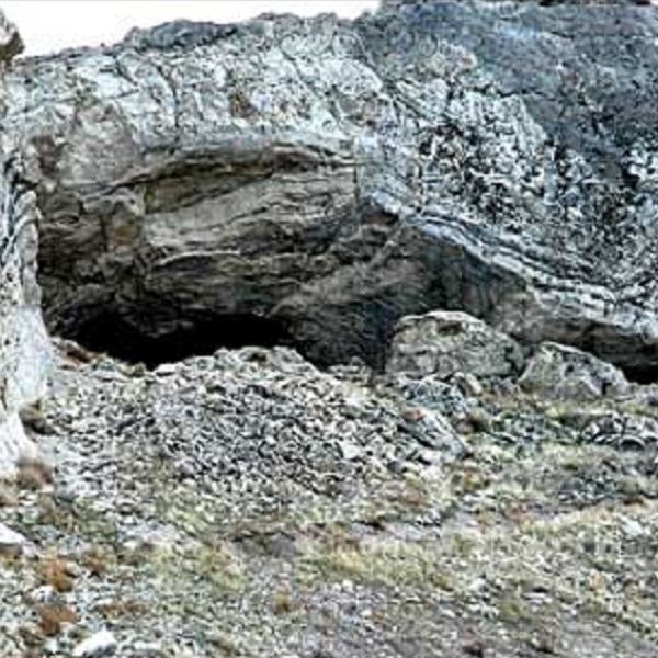 The cave was created when waves and wind from prehistoric Lake Lahotan eroded it away. 