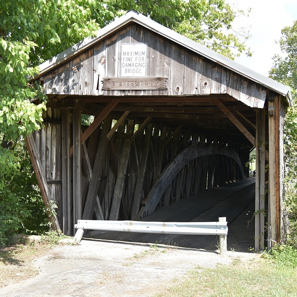 New Hope Covered Bridge is open to pedestrian traffic only. 