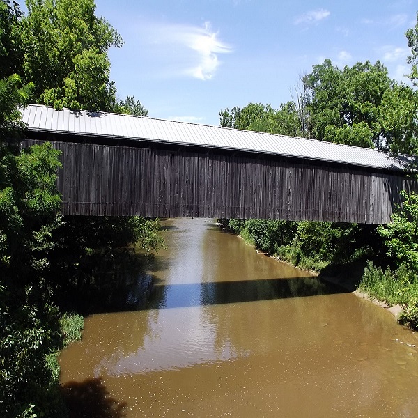 The bridge spans White Oak Creek outside near Mt. Orab. 