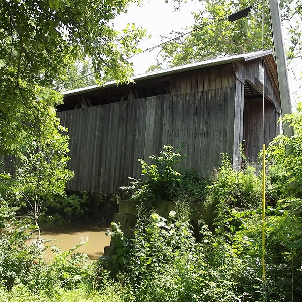The McCafferty Road Covered Bridge crosses the Little Miami River outside Fayetteville. 