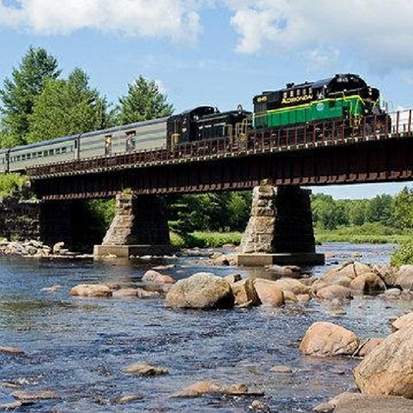 The Adirondack Railroad takes visitors through the beautiful Oneida County landscape. 