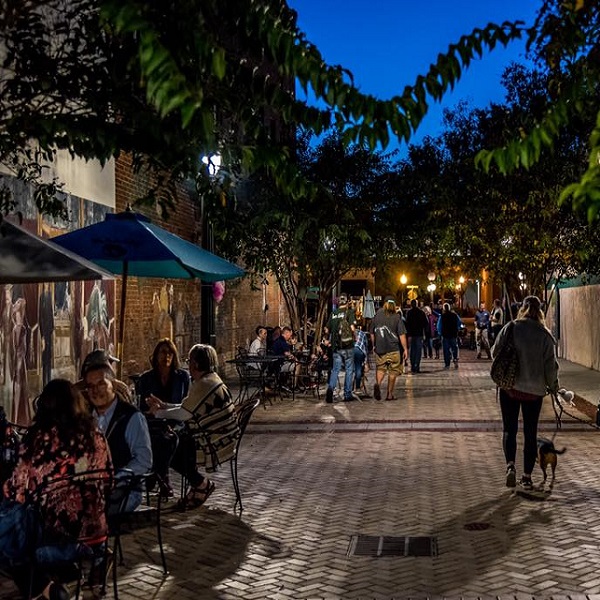 Aiken’s historic downtown is a great place to spend an evening. 