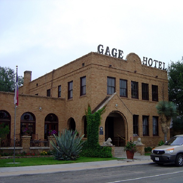 Western luxuries can be found in the beautiful rooms at the historic Gage Hotel. 