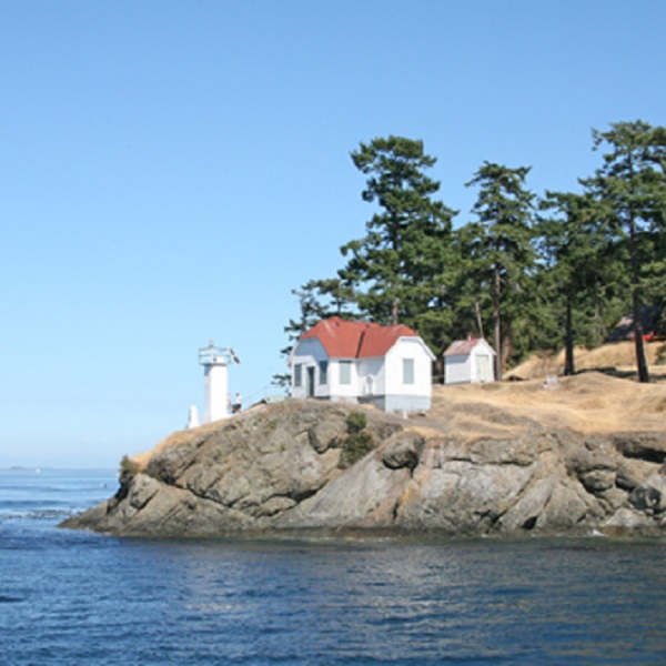 The light on Patos Island is one of four lighthouses within the San Juan Islands National Monument.