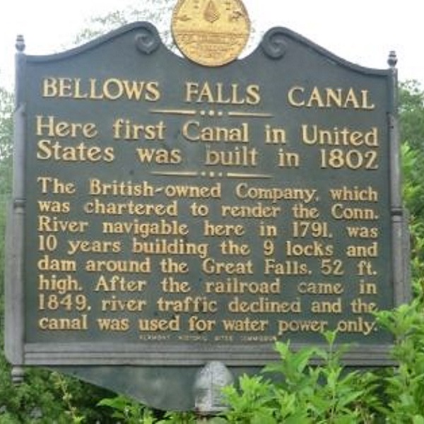 Bellows Falls was the site of the first canal build in the United States. 