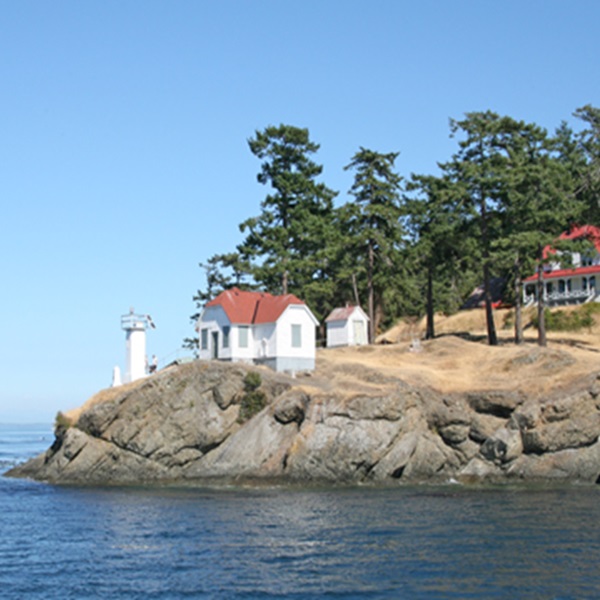 The light on Patos Island is one of four lighthouses within the San Juan Islands National Monument.