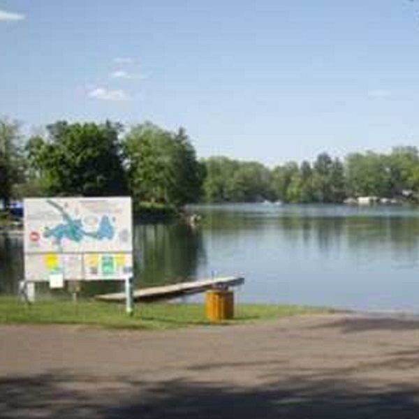 Most of Pine Point County Park campground lakeside sites offer access to a dock for boating, kayaking, and canoeing, as well as other water activities. 