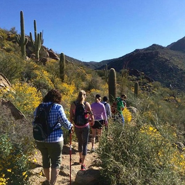 Marana offers a wide variety of outdoor activities, including hiking in the Tortolita Mountains. 