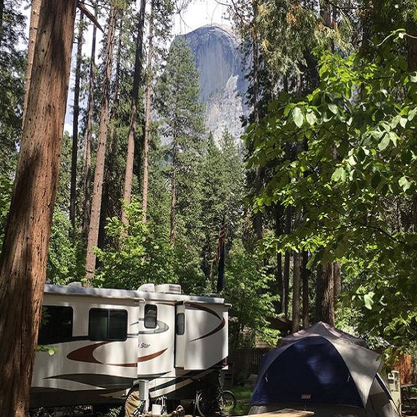 Upper Pines campground allows RVs up to 35 feet in length. 