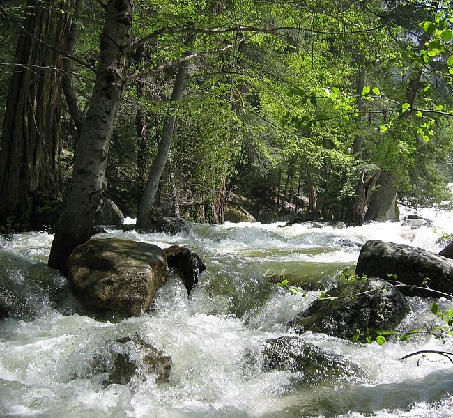 Begin the JMT at Happy Isles Bridge and follows the Mist Trail to Nevada Falls. 