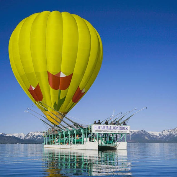 Lake Tahoe Balloons operates from the Tahoe Flyer, a unique vessel that serves as a launch pad and landing platform, serving as the world's only balloon launch and recovery vessel. 