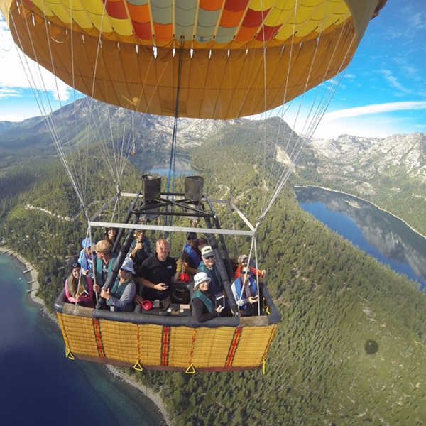 Lake Tahoe Balloons offers a variety of specialty flights, providing passengers with a moment they’ll never as the balloon rises over the beauty of the Lake Tahoe basin. 