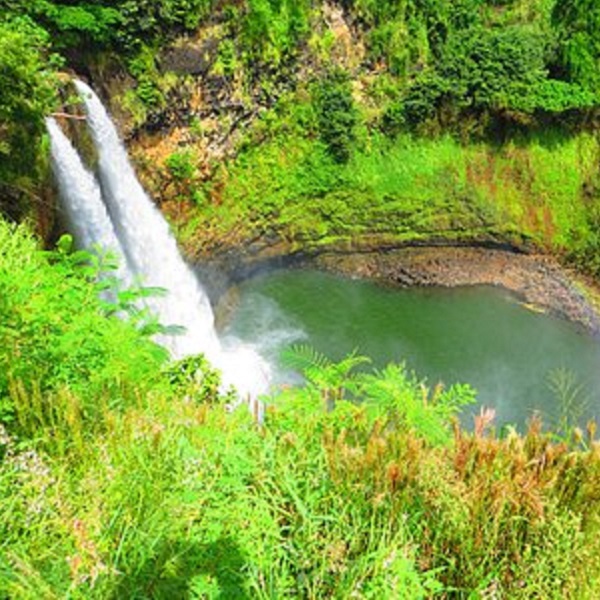 Wailua Falls in Kauai. 