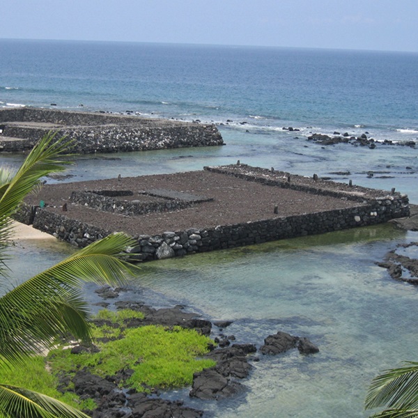 The Kahaluu Heiau are the foundations of ancient temples. 