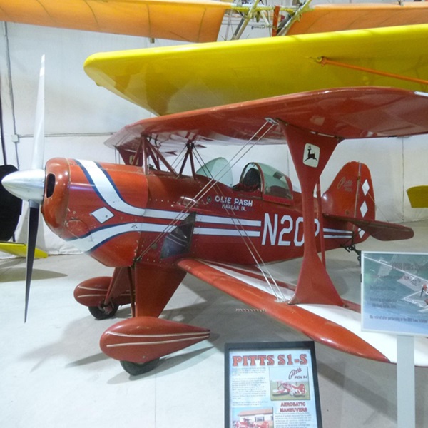 A Pitts S1-S from the 1960s is just one of many acrobatic aircraft displayed. 