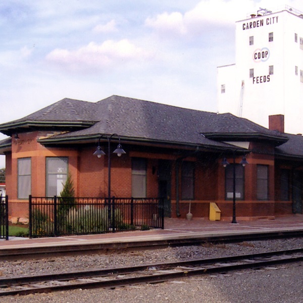 Before the building of the Garden City Station in 1907, mail had to be held up on a hook for trainmen to collect. 