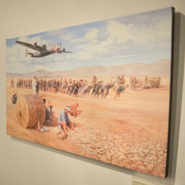 Barksdale Global Power Museum gallery includes artwork featuring many of the military aircraft exhibited at Barksdale. 
