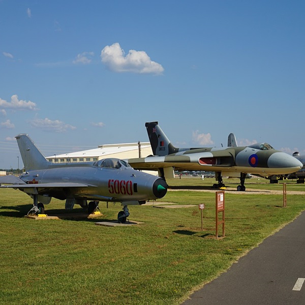 The museum exhibits vintage aircraft of World War II, as well as planes developed during the Cold War. 
